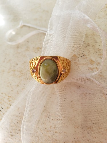 Anello con sigillo marmo - con,