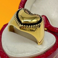 Anello femminile cuore dorato