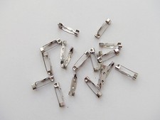 Offerta !20pz base per spille 20x5mm colore argento scuro bijoux