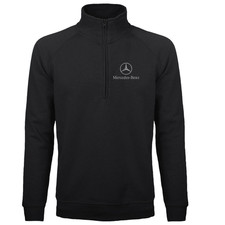 Abbigliamento Mercedes Benz Felpa a Lupetto con Zip RICAMATA Idea Regalo Uomo