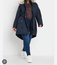Cappotto parka blu navy Yours