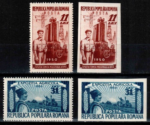 Romania 1951 1252 a - romania, mi#1252-53