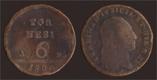 NAPOLI 6 TORNESI 1800 - FERDINANDO IV BORBONE - REGNO DELLE 2 SICILIE "RARA"