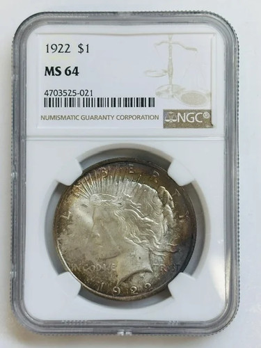 Dollaro della pace 1922 ngc - dollaro,
