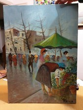 4 dipinti olio su tela Antonino Pecoraro  come da foto  in perfette condizioni