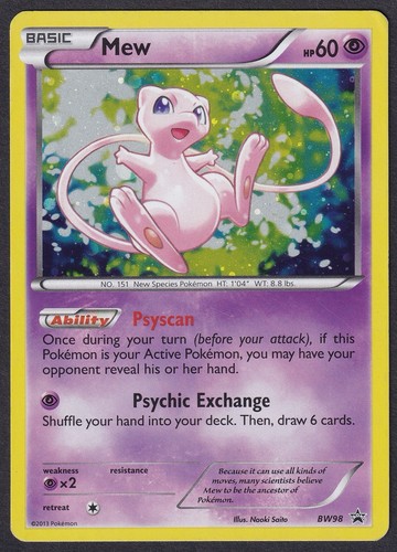 Pokemon mew bw98 holo - pokemon, black