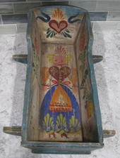 Very Old Painted Wooden Doll