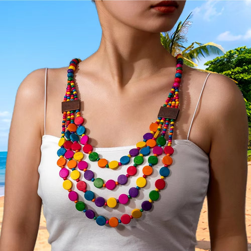 Collana legno donna - collana, in