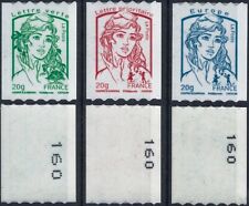 ? Y&T 862+863+864 3 Roulettes MARIANNE Ciappa ** ADHÉSIFS même numéro à droite