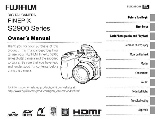 Fuji fujifilm finepix s2900 - finepix,