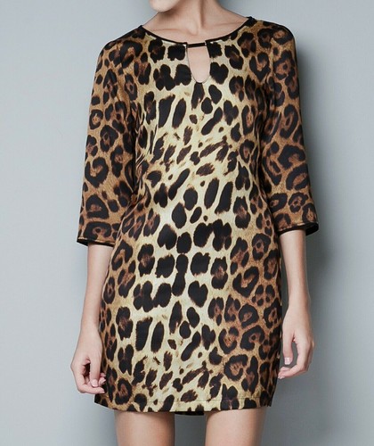 Zara abito corto leopardato - abito,