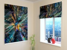 tenda a pacchetto ARREDALACASA astratto con new york - MISURE PERSONALIZZABILI