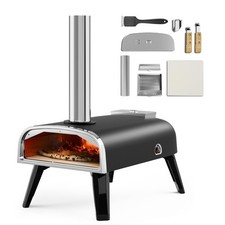 Forno Pizza Pellet Legno Nero