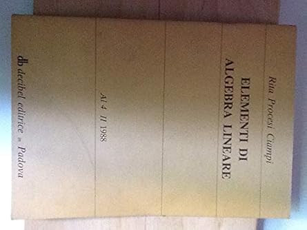 Elementi algebra lineare - elementi,