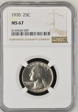 1970 25C Washington quarto di