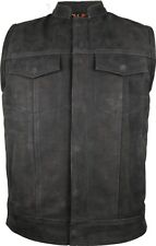Jeans da uomo gilet in pelle