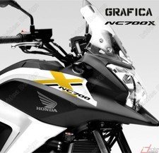 ADESIVI DECAL STICKERS PER HONDA NC700X NC 700 X RACING CARENA GRAFICA NERO ORO