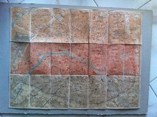 PARIGI CARTA TOPOGRAFICA PRIMI NOVECENTO