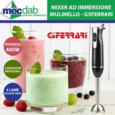 Mixer ad Immersione 4 Lame in Acciaio Inox  400W Mulinello G3Ferrari