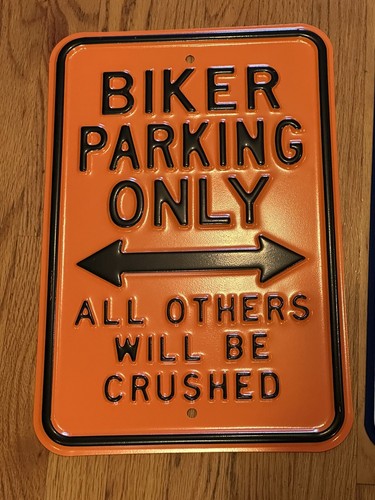 Biker parking only sign - parking,