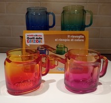 Set di 4 tazzine Nutella in edizione limitata, colorate,  in vetro by Borgonovo 