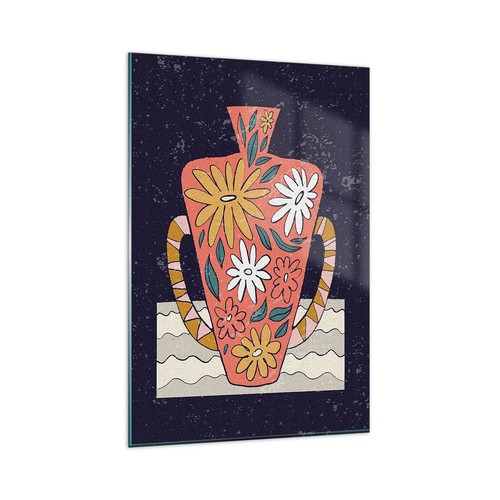 Quadro vetro 80x120cm vaso - quadro,