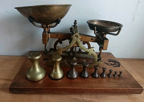 Vintage scales and brass - scales, 9