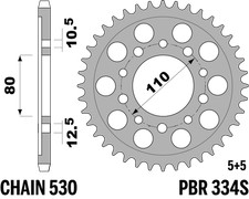 CORONA ACCIAIO C45 36 DENTI
