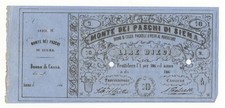 10 LIRE BUONO CASSA MONTE DEI
