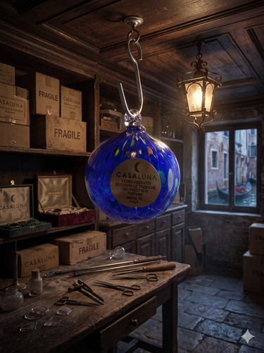 Palla natale vetro di - di,