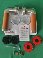 MANIGLIA PORTA INTERNA COLOMBO DESIGN OTTONE E LEGNO MASSELLO, NUOVA. CE28/CE34