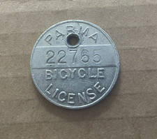 Targhetta patente bicicletta