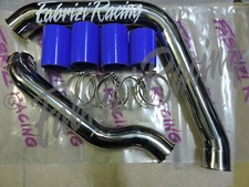  TUBO TUBI INOX INTERCOOLER ALFA 147 /GT JTD CON MANICOTTI SILICONICI BLU