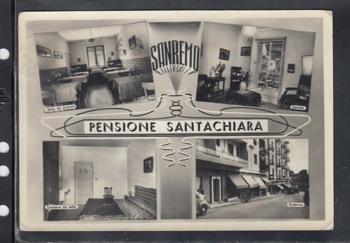 Cartolina sanremo pensione - sanremo,