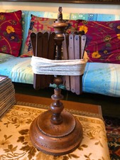 ANTICO ARCOLAIO DIPANATORE DA TAVOLO PER FILATI IN LEGNO INZIO 1900 H 40 CM