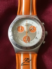 Orologio da polso SWATCH Irony Chrono NIKITIS (YCS4032)-Perfettamente funzionante OLYMPIC SPECIAL