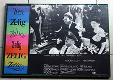 ZELIG WOODY ALLEN MIA FARROW 1983 POSTER LOCANDINA FILM CON CORNICE VINTAGE