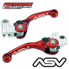 Set Leve Freno + Frizione Regolabili Rosso Corto ASV F4 per KTM 250 SX 2017