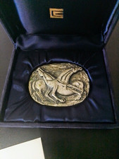 Medaglia bassorilievo in bronzo argentato di Bruno Cassinari