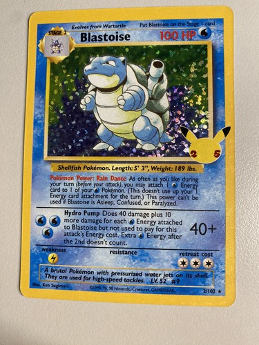 Blastoise 102 holo - 2/102, rare