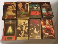 VHS Horror Cult Ex Noleggio - 8 vhs - Barker, Cronenberg, S. Gordon, Lovecraft