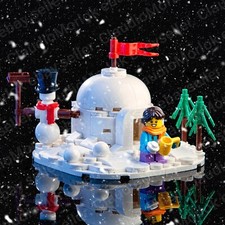 ⭐ Lego Igloo moc026 Natale Christmas Winter Village mini diorama snow NO SCATOLA