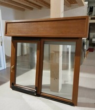 Finestra due ante con cassone tapparelle PVC NOCE NAZIONALE