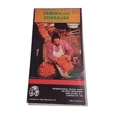 Mappa pieghevole vintage Armenia e Azerbaigian
