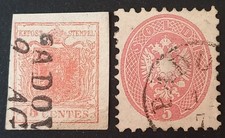 LOMBARDO VENETO  15 Centesimi 1857 e 5 soldi 1864 – usati a Padova