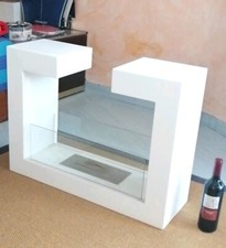 Camino a Bioetanolo in Metallo Serbatoio 1L Copertura 20m² Bianco