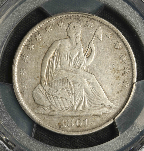 1861 pcgs originale vf - 1861,