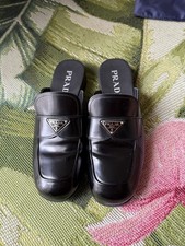 PRADA Mocassini nero Tacco In