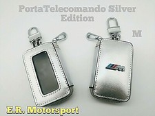 PortaTelecomando in Ecopelle SILVER Series Logo Metallico M
