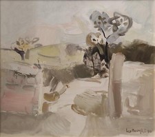 BORGHI LEO PAESAGGIO olio su tela 1970 cm. 60 x 70